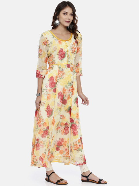 Souchii Women Off-White Solid Slim-Fit Churidar-Length Leggings - Image 4