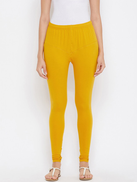 Tulsattva Women Pack Of 2 Solid Churidar-Length Leggings - Image 2