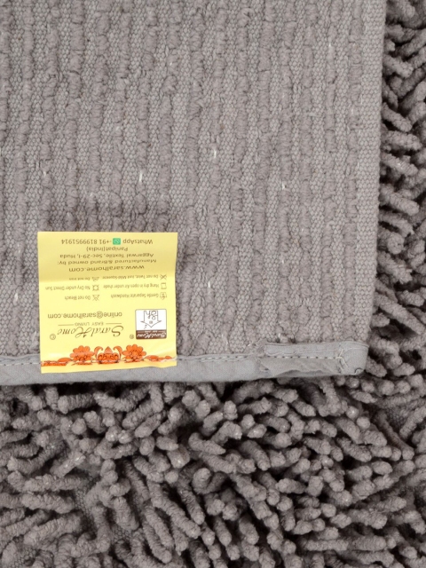 Saral Home Grey Solid Anti-Skid Runner - Image 5