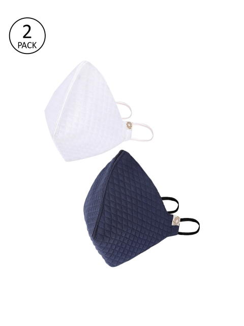 VASTRAMAY Unisex 2 Pcs Muticoloured Reusable 4-Ply Protective Outdoor Masks