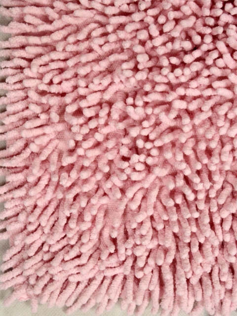 Saral Home Pink Solid Tufted Shaggy Anti-Skid Floor Runner - Image 4
