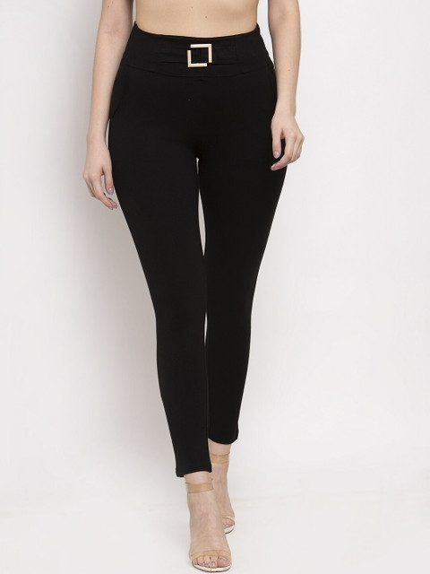 Clora Women Black Solid Jeggings
