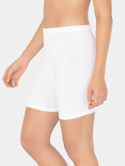 Amante Women White Solid Longline Briefs LIN76901 - Image 2