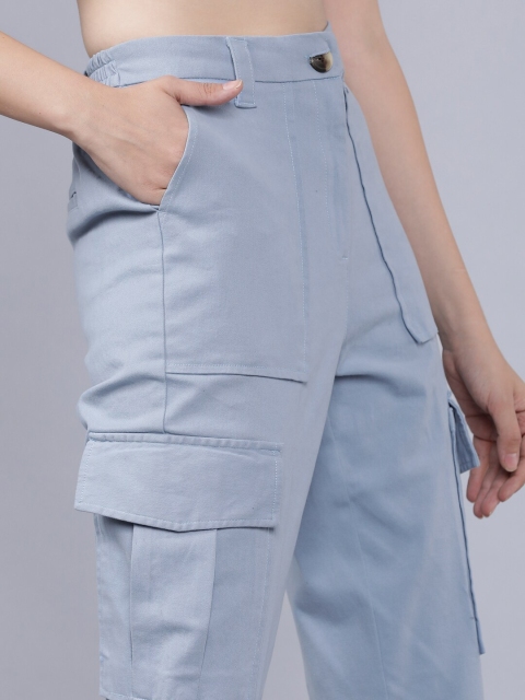 Tokyo Talkies Women Blue Cargos - Image 5