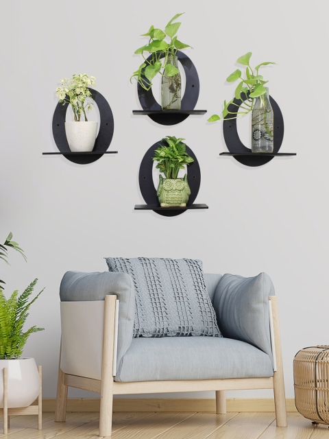 RANDOM Black MDF Basic Wall Shelf - Image 2