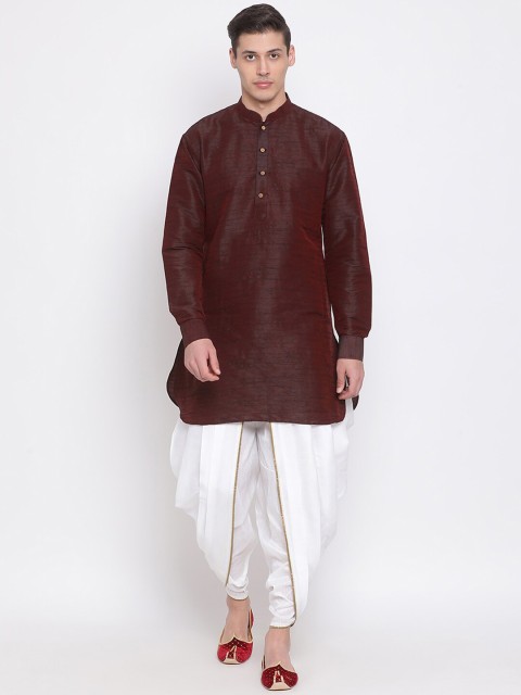 VASTRAMAY Men White Solid Dhoti Pant - Image 4