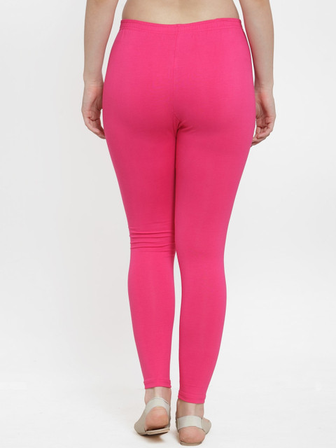 GRACIT Women Pack Of 2 Pink Solid Leggings - Image 3