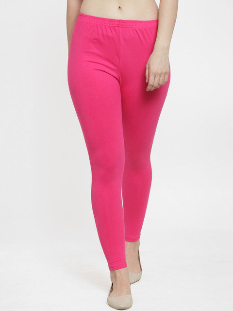 GRACIT Women Pack Of 2 Pink Solid Leggings - Image 2