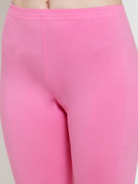 GRACIT Women Pack Of 2 Pink Solid Leggings - Image 5