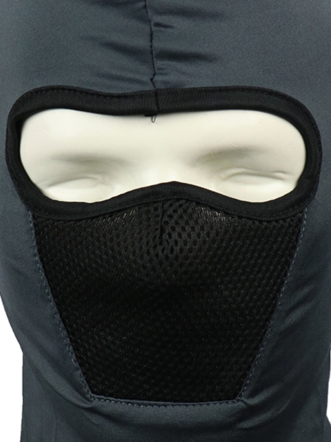 iSWEVEN Unisex Grey Solid Balaclava Mask - Image 5