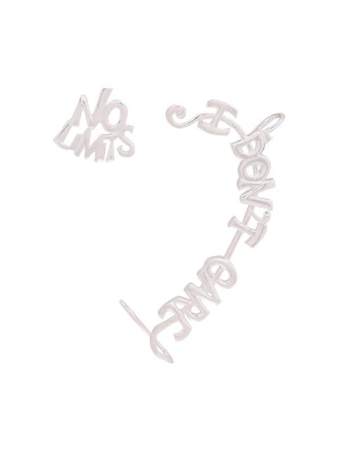 Voylla Silver-Plated Contemporary Ear Cuff & Stud - Image 3