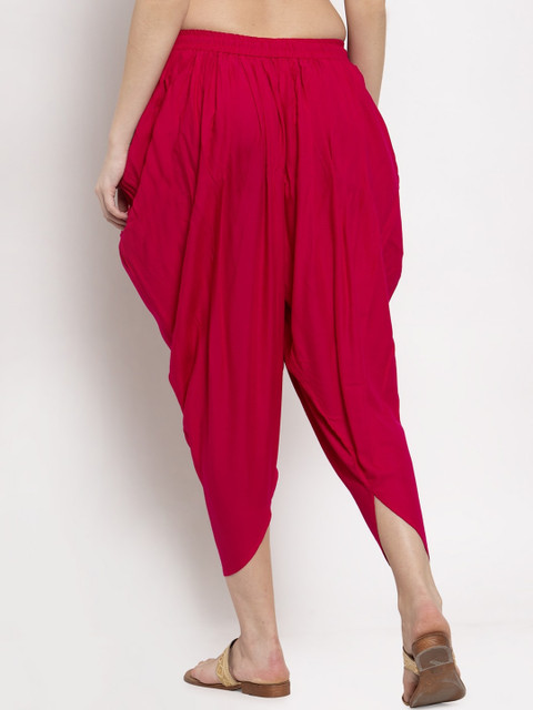 Women Pink Solid Dhoti Salwar - Image 3