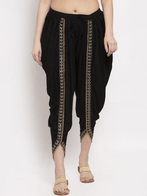 Miaz Lifestyle Women Black Solid Dhoti Salwar