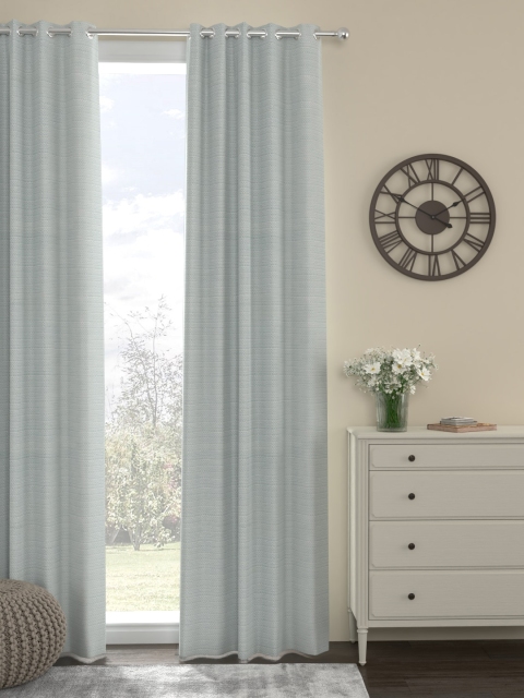 ROSARA HOME Grey Self-Design Single Long Door Curtain - Image 2