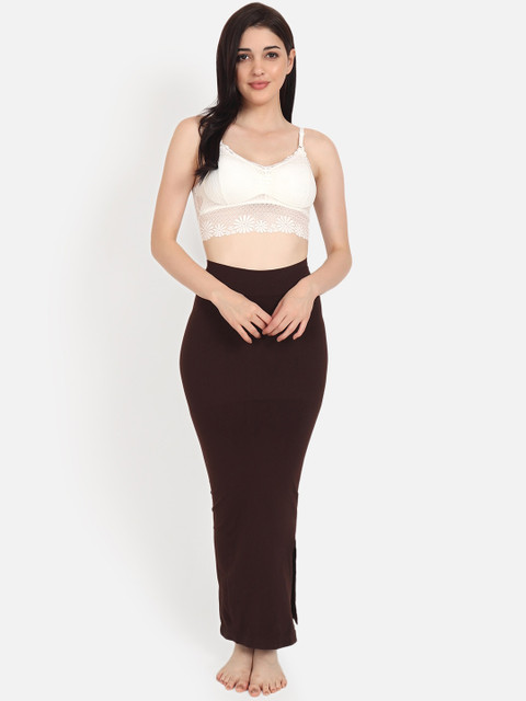 Beau Design Women Brown Solid Saree Shapewear - Image 5