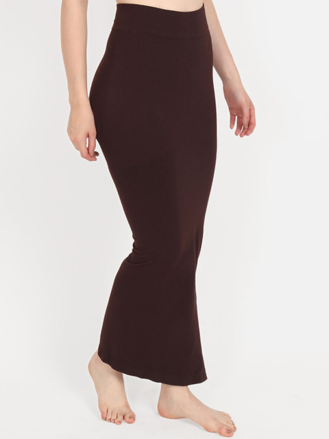 Beau Design Women Brown Solid Saree Shapewear - Image 2