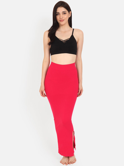 Beau Design Women Pink Solid Saree Shapewear - Image 5