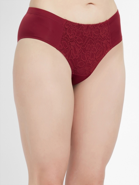 Soie Women High Waist Full Coverage Lace Brief - Image 2