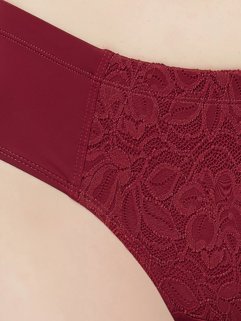 Soie Women High Waist Full Coverage Lace Brief - Image 5
