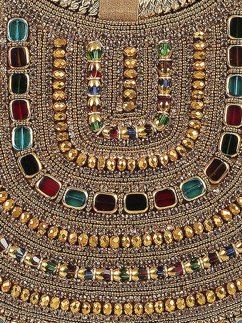 Metro Gold-Toned & Copper-Toned Embellished Clutch - Image 5