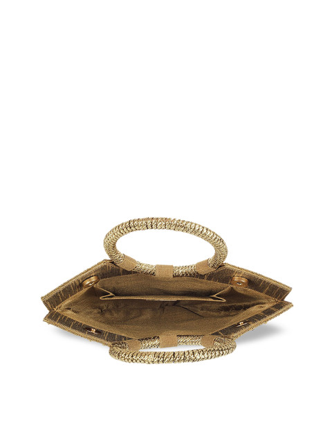 Metro Gold-Toned & Copper-Toned Embellished Clutch - Image 4