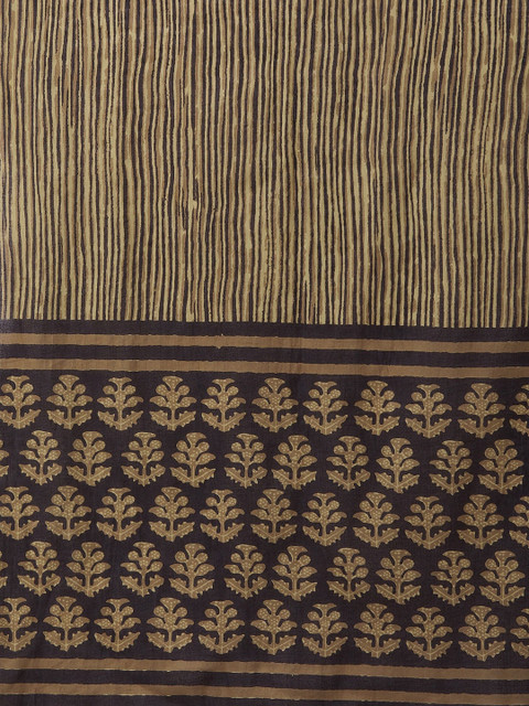 InWeave Women Green & Black Striped Dupatta - Image 2