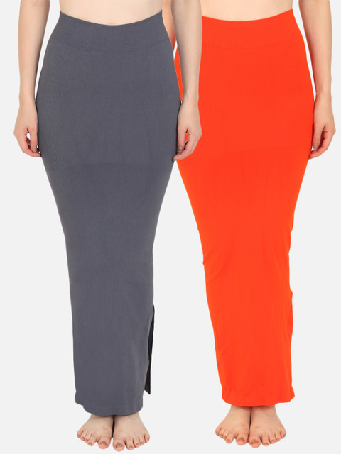 Beau Design Women Pack of 2 Solid Saree Shapewear