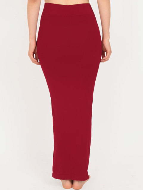 Beau Design Women Pack Of 2 Maroon & Orange Solid Saree Shapewears - Image 2