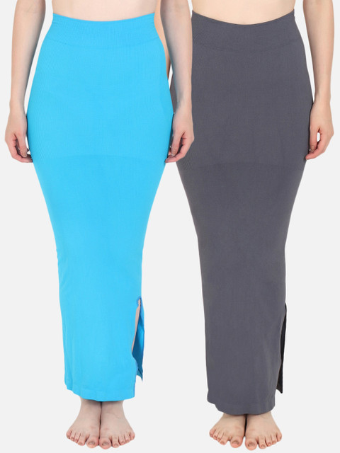 Beau Design Women Pack Of 2 Solid Saree Shapewears