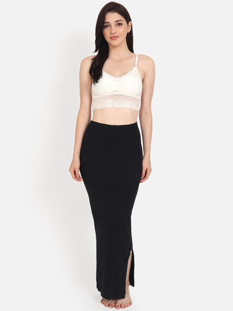 Beau Design Pack Of 2 Orange & Black Solid Women Saree Shapewear - Image 5