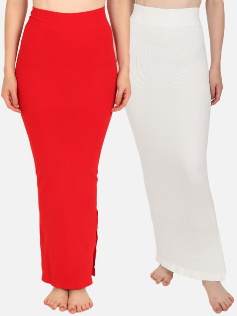 Beau Design Women Pack Of 2 Solid Saree Shapewear