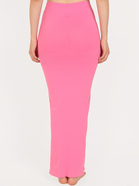 Beau Design Women Pack Of 2 Orange & Pink Solid Saree Shapewears - Image 2