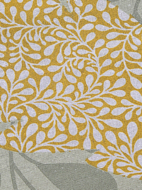 SWAYAM Green & Yellow Floral 120 TC Cotton 1 King Bedsheet with 2 Pillow Covers - Image 5