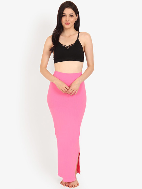 Beau Design Women Pack Of 2 Orange & Pink Solid Saree Shapewears - Image 5