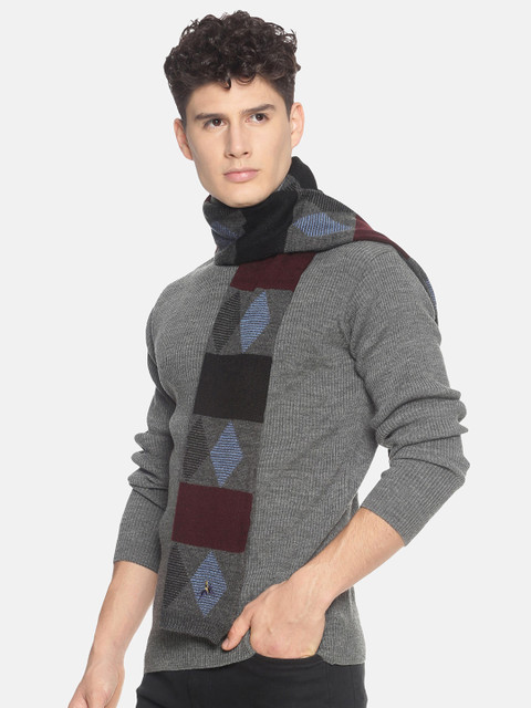 513 Men Grey Printed Muffler - Image 3