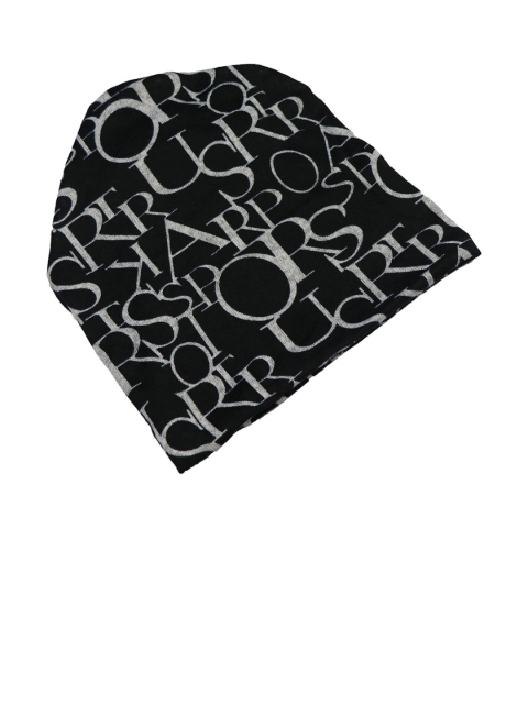 iSWEVEN Unisex Black & White Printed Beanie - Image 5