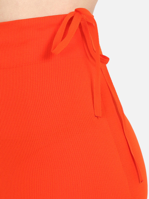 Beau Design Women Orange Solid Saree Shapewear - Image 7