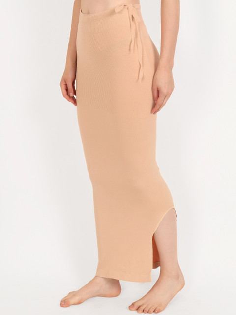 Beau Design Women Beige Solid Saree Shapewear - Image 3