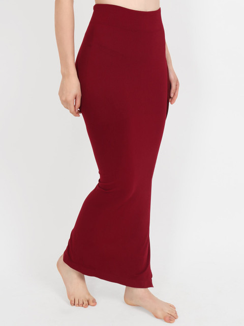 Beau Design Women Maroon Solid Saree Shapewear - Image 2