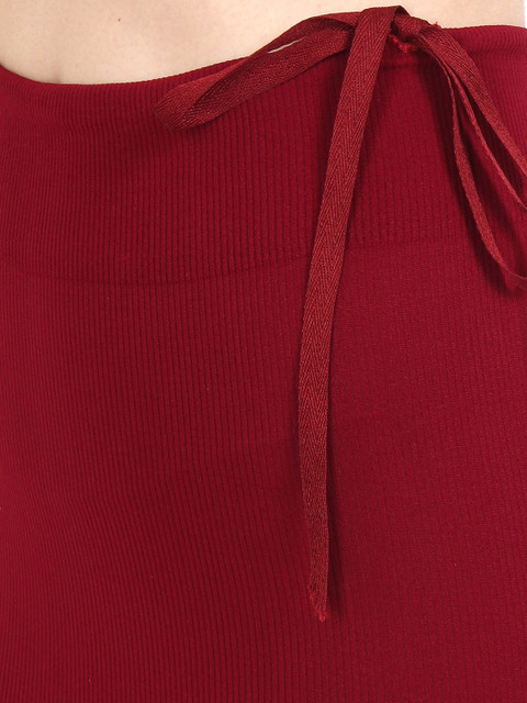 Beau Design Women Maroon Solid Saree Shapewear - Image 6