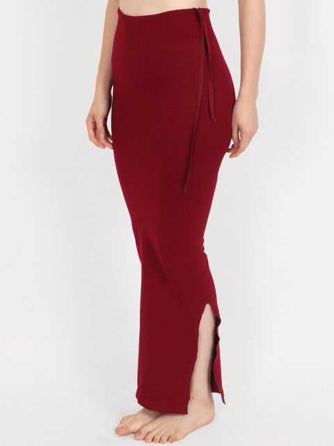 Beau Design Women Maroon Solid Saree Shapewear - Image 3