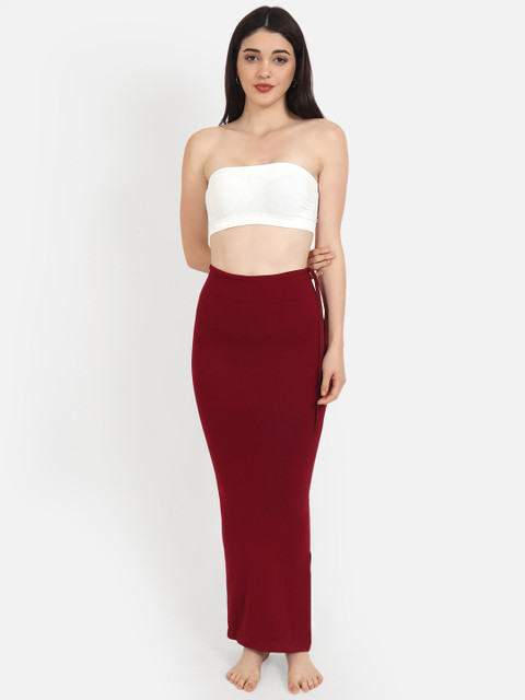Beau Design Women Maroon Solid Saree Shapewear - Image 5