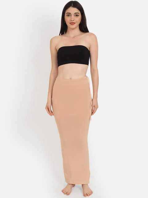 Beau Design Women Beige Solid Saree Shapewear - Image 5