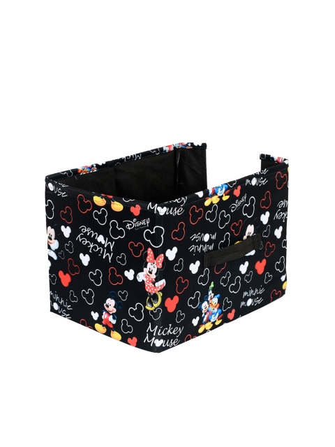 Kuber Industries Set Of 4 Black & Red Disney Mickey Print Foldable Cloth Storage Boxes With Handle - Image 4