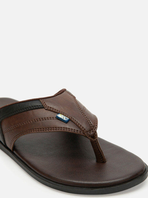 iD Men Brown Flip Flop Slipper - Image 6
