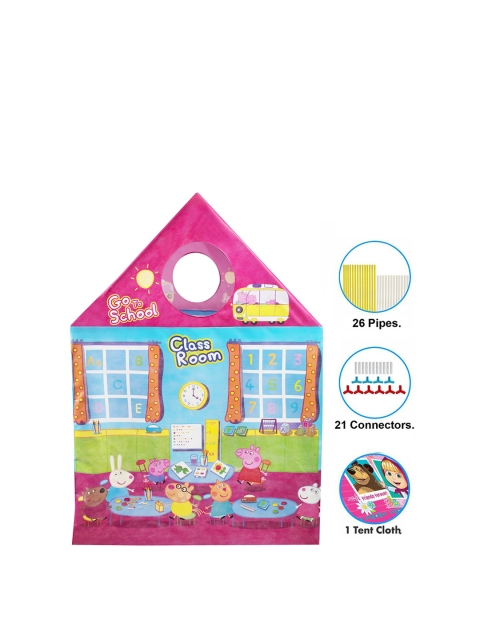 Peppa Pig Kids Pink & Blue Printed Water Proof Kids Play Tent House - Image 5