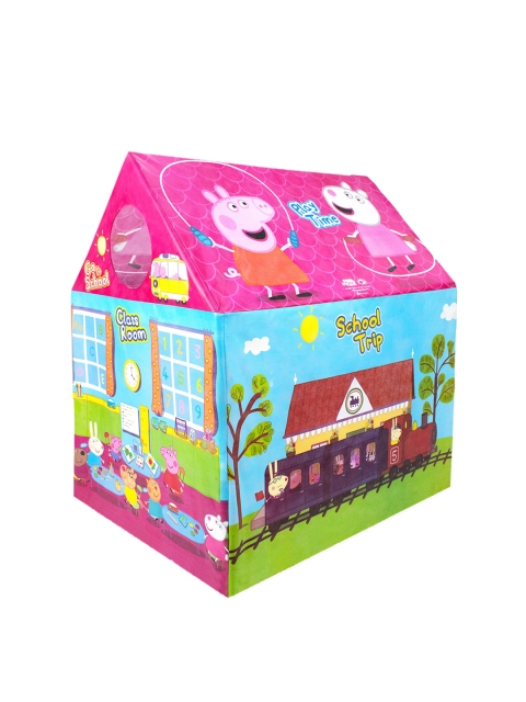 Peppa Pig Kids Pink & Blue Printed Water Proof Kids Play Tent House - Image 3