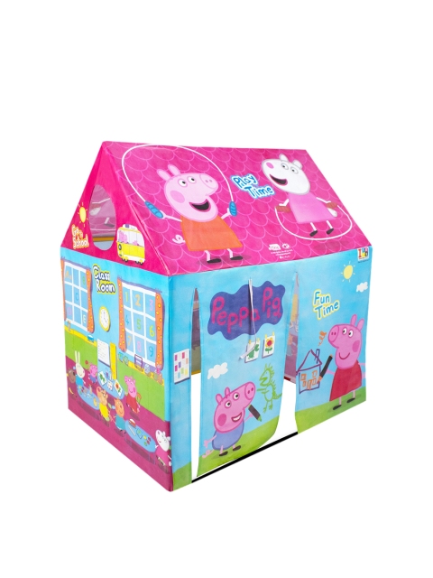 Peppa Pig Kids Pink & Blue Printed Water Proof Kids Play Tent House - Image 2