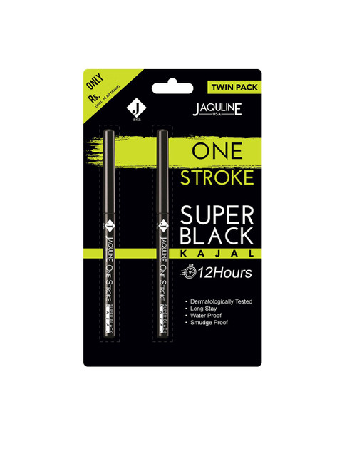 Jaquline USA OneStroke Super Black Kajal Twin Pack 0.30g each