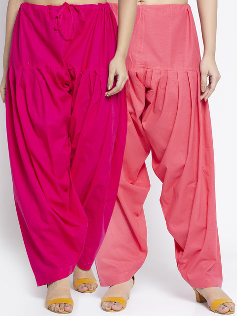 GRACIT Women Pack Of 2 Pink Solid Salwars